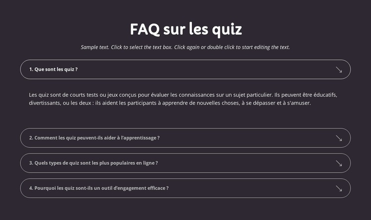 FAQ sur les quiz Thème WordPress