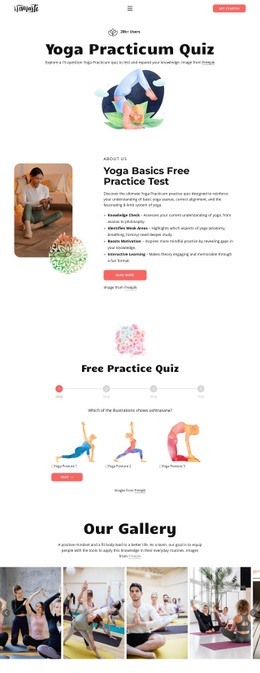 Yoga Knowledge Quiz Html Code Example