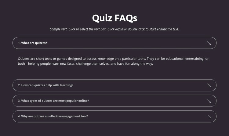 Quiz faqs Html Code Example