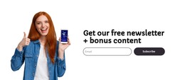 Web Page For Free Email Newsletter