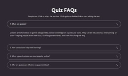 Quiz Faqs HTML5 Template
