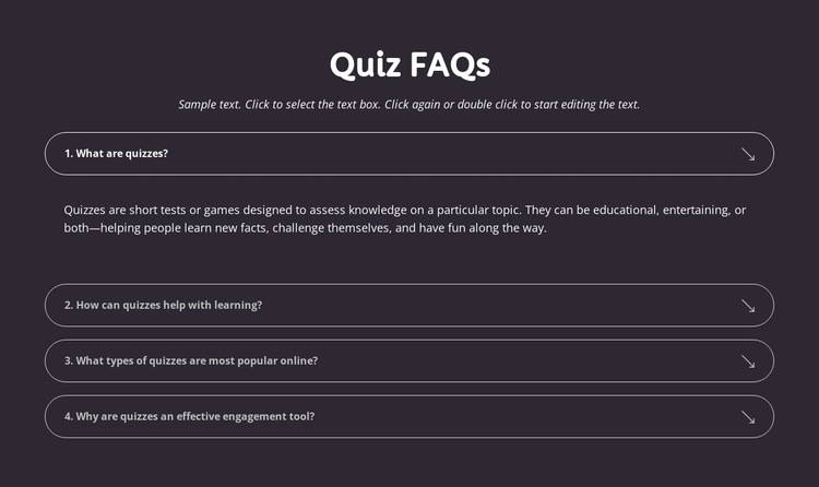 Quiz faqs HTML5 Template