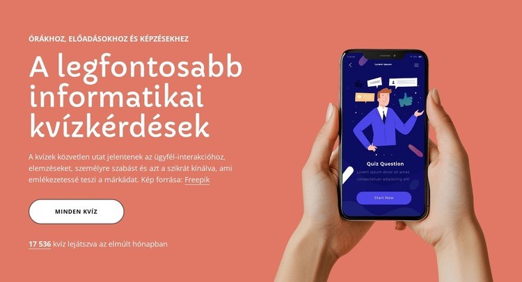 Végső kvízkérdések HTML Sablon