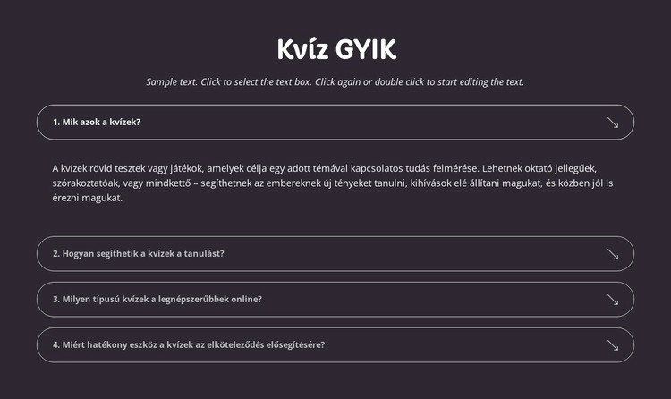 Kvíz GYIK Sablon