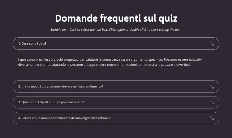 Domande frequenti sul quiz Modello HTML