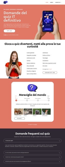 Gioca a quiz divertenti Modelli HTML5