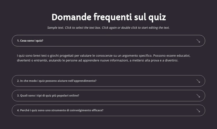 Domande frequenti sul quiz Modello