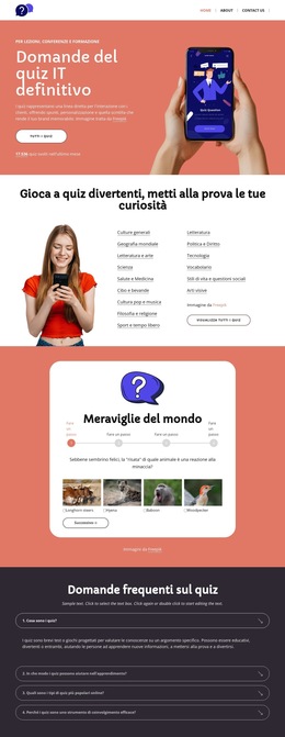 Gioca a quiz divertenti Modelli di siti web