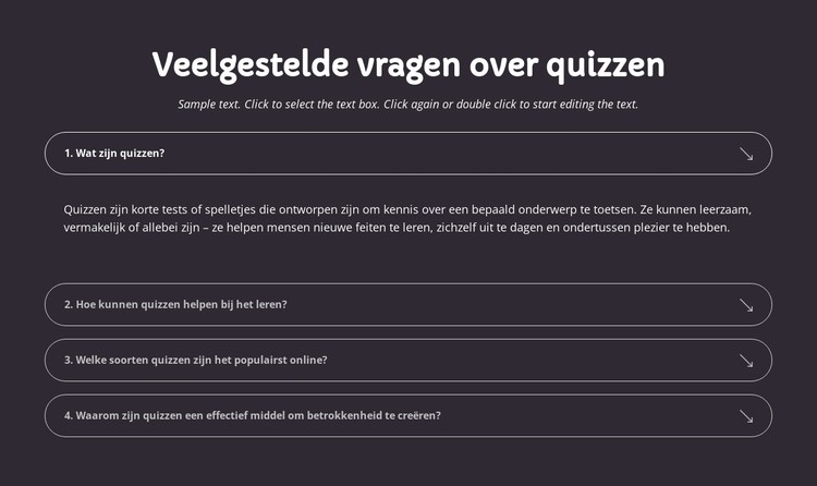 Quiz-veelgestelde vragen CSS-sjabloon
