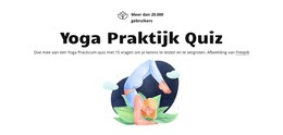 Ontwerpsjabloon Voor Yoga-Praktijkquiz