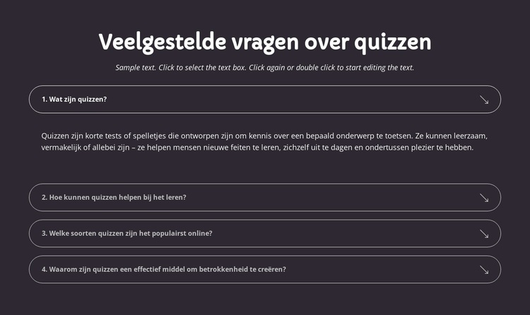 Quiz-veelgestelde vragen WordPress-thema