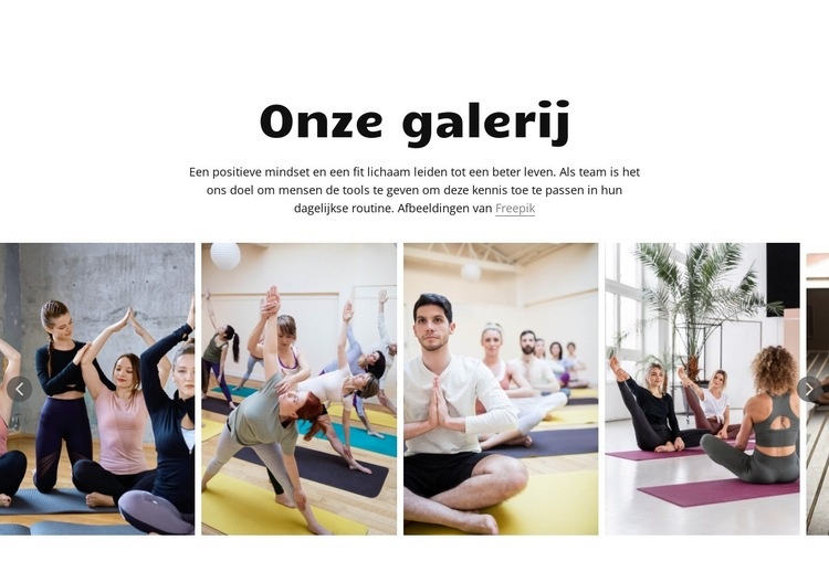 Yogastudio galerij Website ontwerp