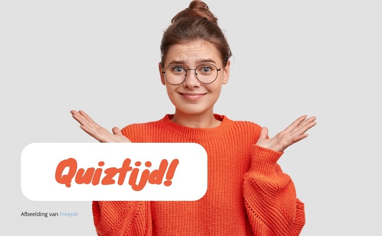 Ontdek met een quiz Website sjabloon