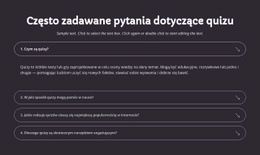 FAQ Dotyczące Quizu
