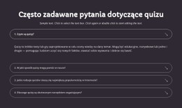 FAQ Dotyczące Quizu