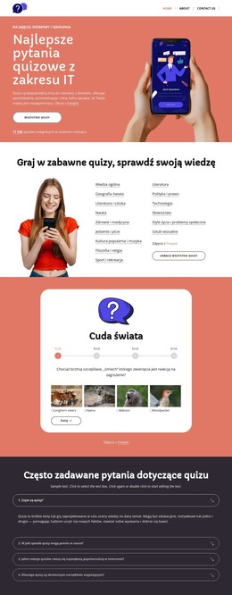 Graj w zabawne quizy Szablony HTML
