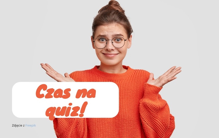 Odkryj za pomocą quizu Szablon witryny sieci Web