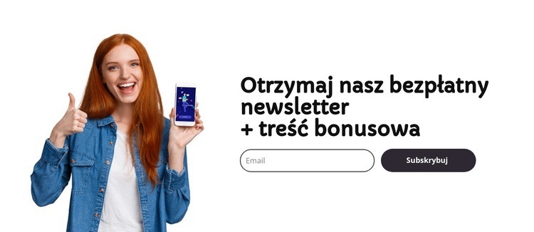 Bezpłatny biuletyn e-mailowy Szablon