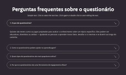 Perguntas Frequentes Sobre O Questionário