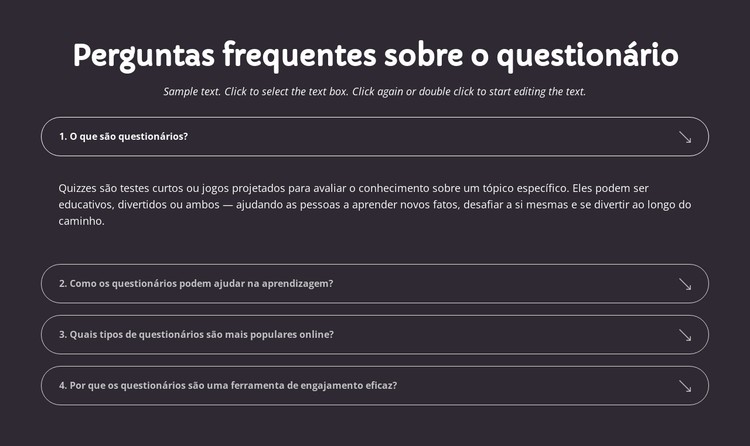Perguntas frequentes sobre o questionário Template CSS