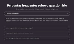 Perguntas Frequentes Sobre O Questionário - Modelo HTML5 Criativo Multiuso