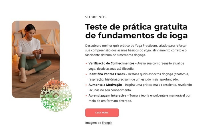 Teste prático gratuito de fundamentos de ioga Modelo