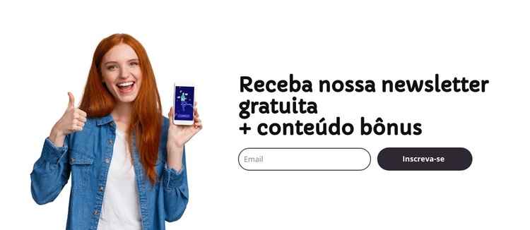 Boletim informativo gratuito por e-mail Modelo de site