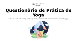Tema WordPress Mais Criativo Para Questionário De Prática De Ioga