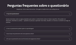 Perguntas Frequentes Sobre O Questionário