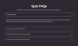 Quiz Faqs - Free Website Template