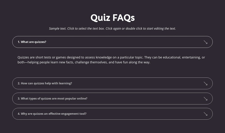 Quiz faqs Template