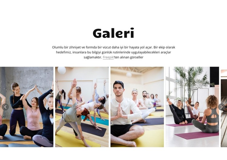 Yoga stüdyosu galerisi CSS Şablonu