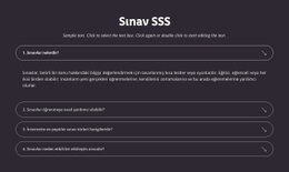 Sınav SSS - Ücretsiz Web Sitesi Şablonu