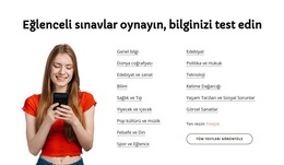 Test Your Trivia - Web Sitesi Tasarım Şablonu