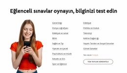 Test Your Trivia - Yaratıcı, Çok Amaçlı Site Tasarımı
