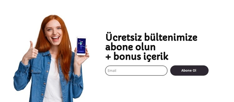 Ücretsiz e-posta bülteni Web sitesi tasarımı