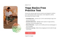 Yoga Basics Free Practice Test Web Page Design