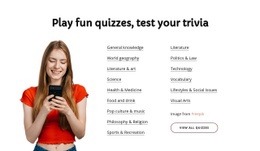 Test Your Trivia - Web Page Design