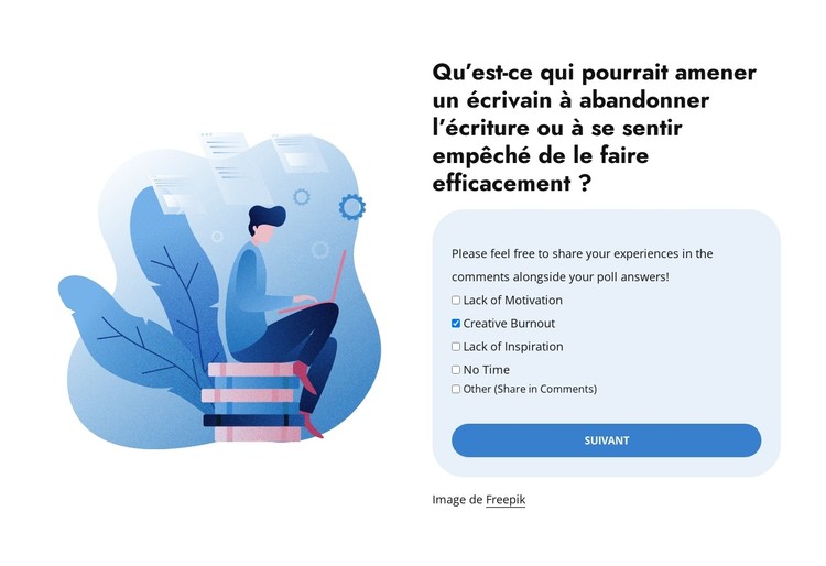 Poll for writers Modèle CSS