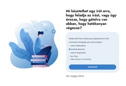 Poll For Writers - Egyszerű Webhelysablon