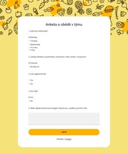 Team Lunch Poll – Kód Šablony HTML