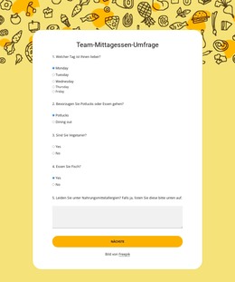 Team Lunch Poll Webdesign, Immobilien, Hilfezentrum, Antragsformulare, Anmeldung, Umfragevorlage, Registrierungsformulare, Personalwesen, Bewertungsformulare, Formularvorlagen, Feedbackformulare, Bestellformulare, Kontaktformulare, Geschäftsformulare, Mitgliedschaftsformulare, Antragsformulare, Anmeldeformulare , WordPress-Themen, Reaktionsschnelle Website, Magazin-WordPress, Website-Vorlagen, Politische Partei, WordPress-Plugins, Soziale Medien, Lead-Generierung, Strohumfrage, Beliebte Kategorien, Effektvorlagen, Soundeffekte, Web-Themen, Business-WordPress, Ressourcenformulare, Politische Umfrage, Mensch Ressourcenformulare, Spendenformulare, Ereignisregistrierung, Berichtsformulare, Marketingformulare, Strohumfragevorlage, Verkaufsstart, Verwaltungsvorlagen, Spezialseiten, Letztes Jahr, Wahlkampf, Video-Assets, Unbegrenzte Downloads, Designvorlagen, Business-WordPress-Themen, Videobestand, Formularersteller, Schulungsformulare, Online-Abstimmung, Zielseite, Online-Umfrage, Abstimmungssystem, Persönlicher Blog, Buchungsformulare, Umfragevorlagen, Google Sheets, Kundendienst, Zahlungsformulare, Einverständniserklärungen, Generierungsformulare, Lead-Generierungsformulare, Indizes Zu Formularen, Fragen Und Antworten, Webformularen, Terminformularen, Beschäftigungsformularen, Angebotsformularen, Freiwilligenformularen, Kirchenformularen, Versicherungsformularen, Fotoformaten, Nachlassformularen, Immobilienformularen, Nutzungsbedingungen, Datei-Upload, Upload-Formularen, Sponsoring-Formularen , Ereignisformulare, Ereignisregistrierungsformulare, Datei-Upload-Formulare, Vorlage Für Politische Umfragen, Vorlagen Von, WordPress-Vorlagen, Kostenlos Online, Pty Ltd, Nachrichtenmagazin, Nachrichtenmagazin WordPress