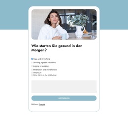 Morning Boost Poll - Zielseitenvorlage