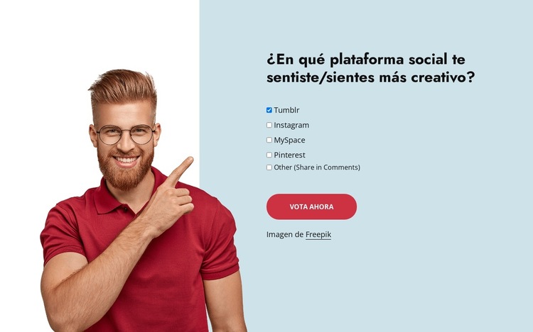 Creative minds poll Plantilla de sitio web