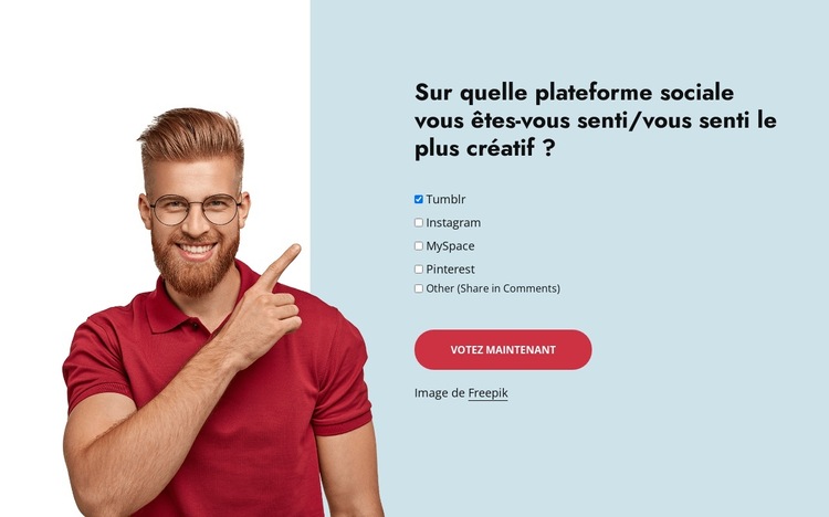 Creative minds poll Modèle de site Web