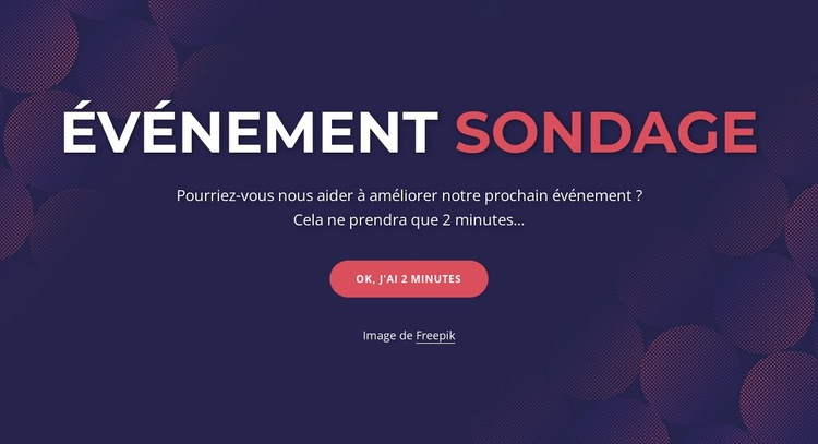 Event poll Modèle de site Web