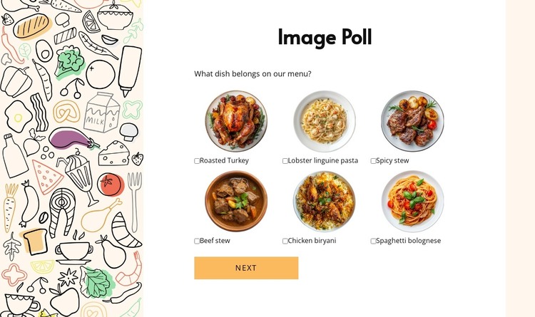 Image poll HTML Template