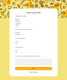 Team Lunch Poll