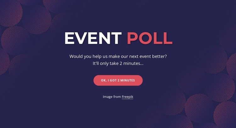 Event poll HTML5 Template