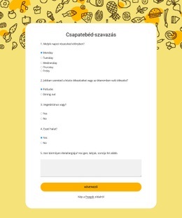 Team Lunch Poll – Weboldal Tervezés